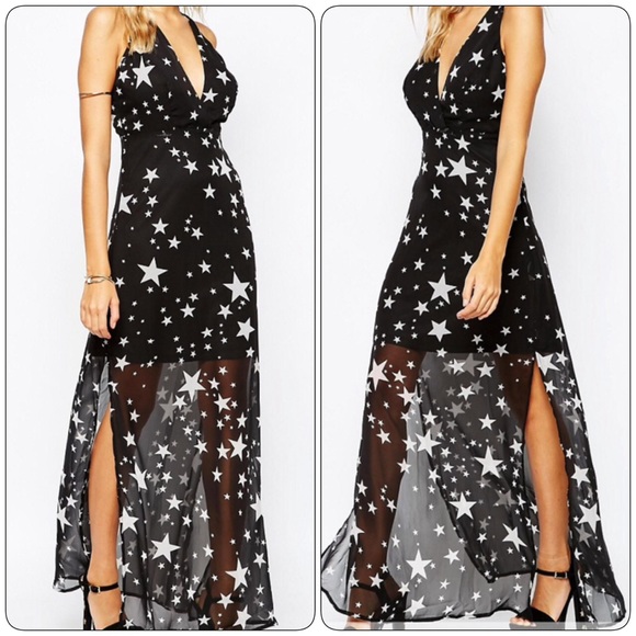 star print maxi dress uk